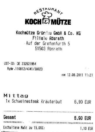 inms Höffner Kochmütze Restaurant